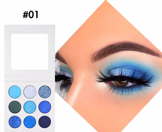 Eyeshadow palette with 9 shades