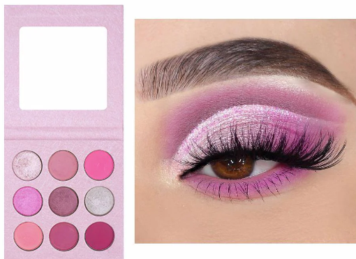 Eyeshadow palette with 9 shades