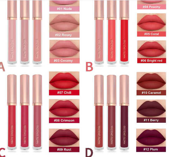 Set x3 Matte liquid lipstick