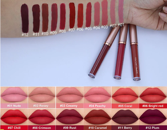 Set x3 Matte liquid lipstick