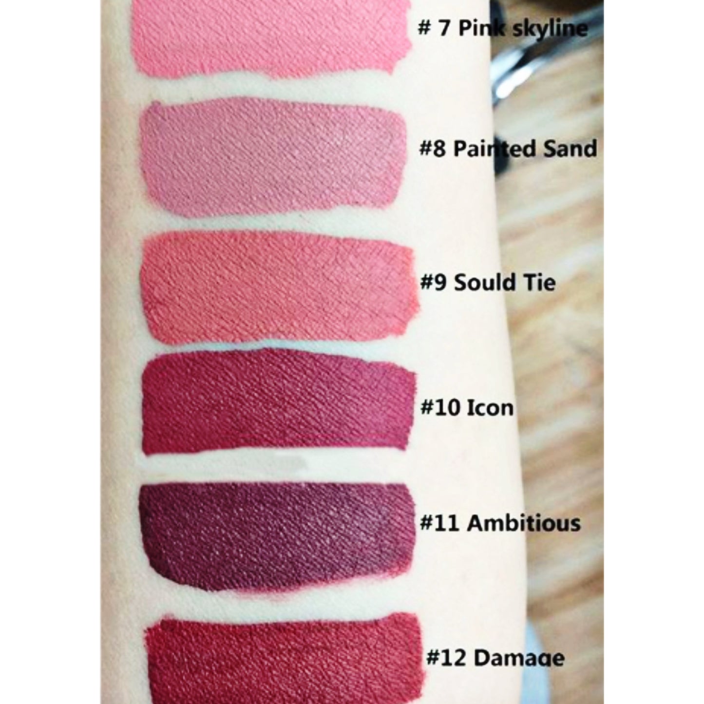 Set x6 Matte liquid lipstick