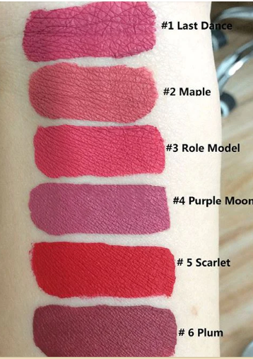 Set x6 Matte liquid lipstick