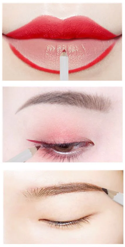 Lipliner and eyeliner B