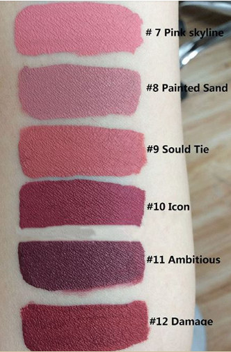 Set x6 Matte liquid lipstick