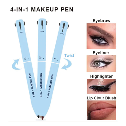 4 in 1 pen: Eyeliner, Highlighter, Lipliner, Brow liner