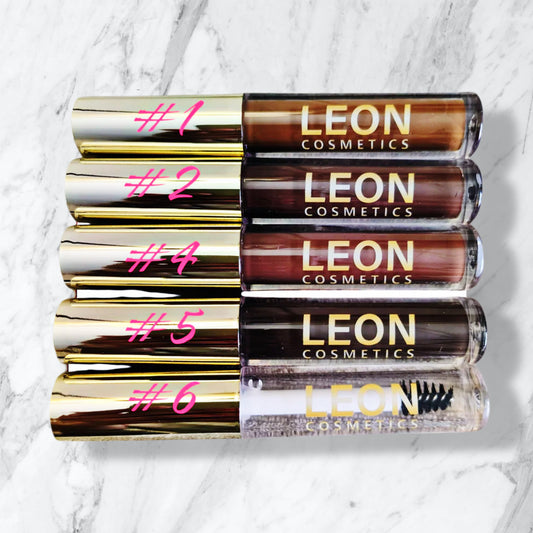 Liquid eyebrow dyeing gel